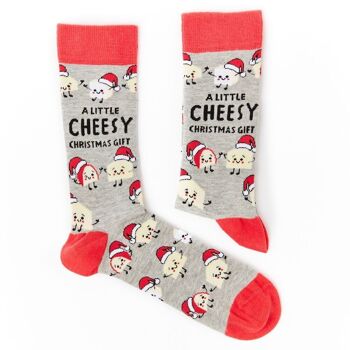 Chaussettes unisexes A Little Cheesy Christmas Gift 1