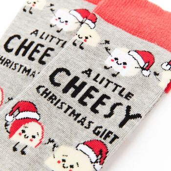Chaussettes unisexes A Little Cheesy Christmas Gift 3