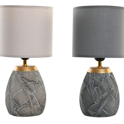 TABLE LAMP STONEWARE POLYESTER 18X18X35 2 ASSORTED. LA200490