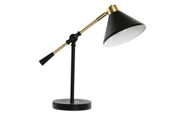 LAMPE DE TABLE EN MÉTAL 17,7X44X40,6 NOIR DORÉ LA200521 5