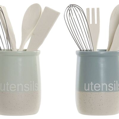 UTENSILS JAR SET 5 STONEWARE 10X10X14 2 ASSORTMENTS. LC179318