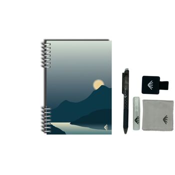 Carnet réutilisable - Fleurs & Montagnes - Kit accessoires inclus 15