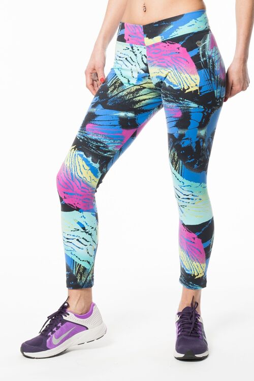 Gigi Active supplex legging blue painting