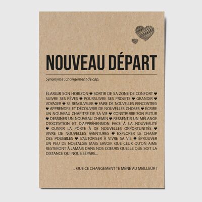 Carte postale "Nouveau départ"