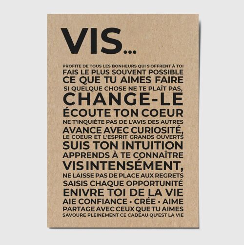 Carte postale "Vis"