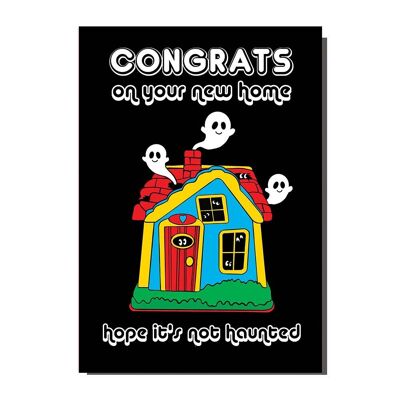 Congrats On Your New Home Haunted House Greetings Card