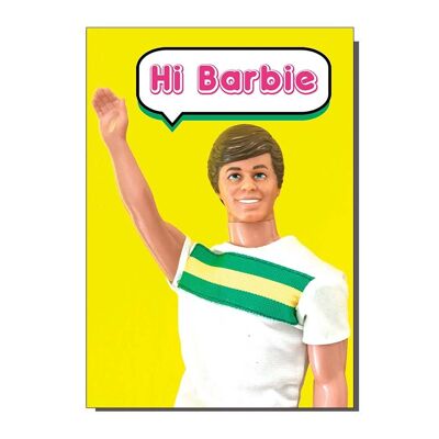 Hi Barbie Ken Toy Doll Inspired Greetings / Birthday Card