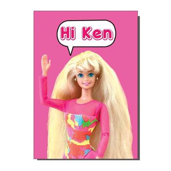 Ki Ken Toy Barbie Doll Inspiré Salutations / Carte d'anniversaire