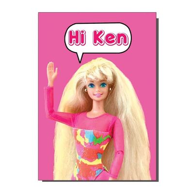Ki Ken Toy Barbie Doll Inspired Greetings / Birthday Card