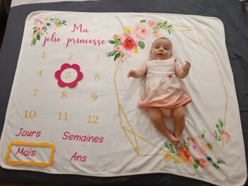 Couverture Étape "Ma Jolie Princesse" pour Bébé – Kit Souvenir Fleuri 2
