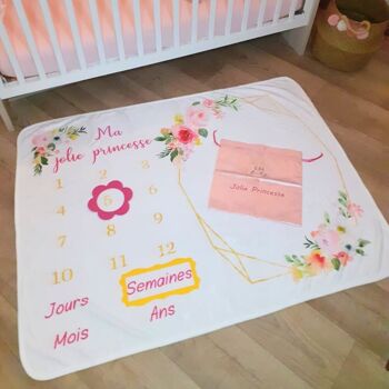 Couverture Étape "Ma Jolie Princesse" pour Bébé – Kit Souvenir Fleuri 3