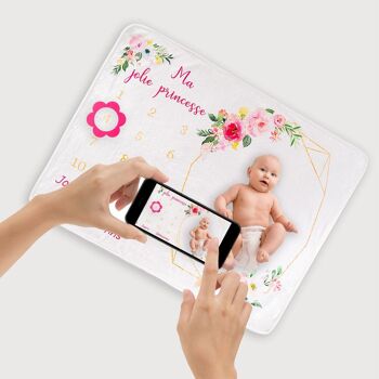 Couverture Étape "Ma Jolie Princesse" pour Bébé – Kit Souvenir Fleuri 6