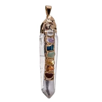 7 Chakra Crystal Point Pendant