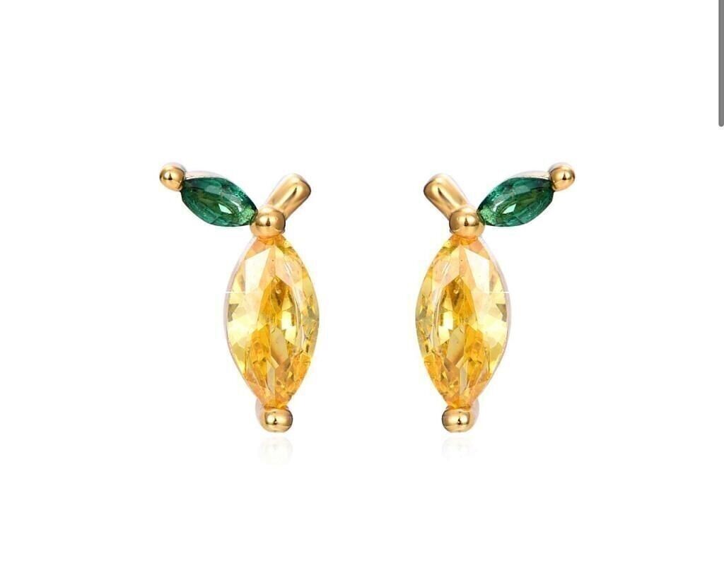 Orecchini in oro limone