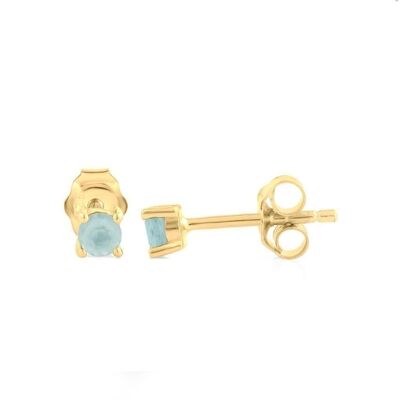 Monica Chalcedony Gold Earrings