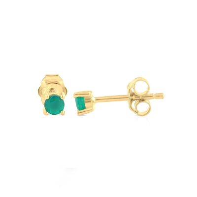 Pendientes Monica Onix verde Gold