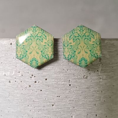 puces d’oreilles Baugé – motif baroque 0674