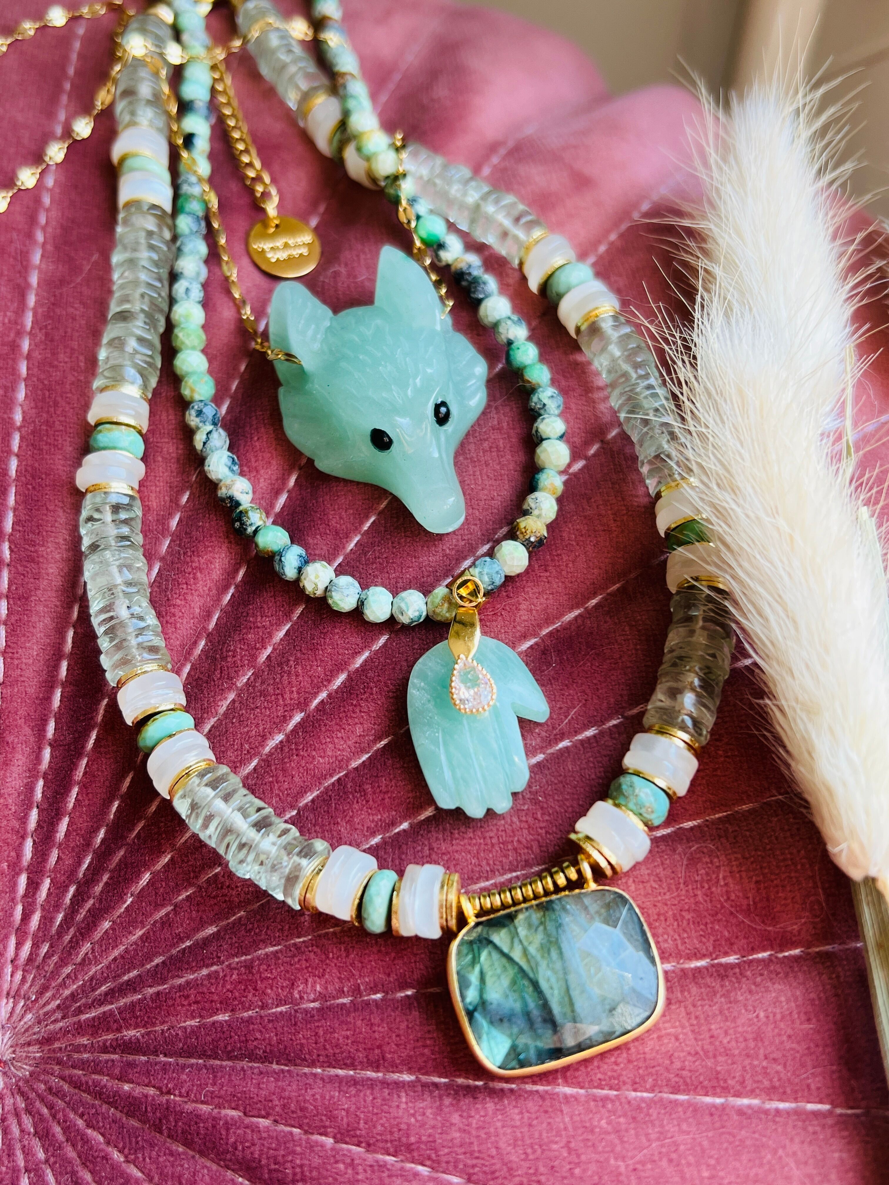 Jade on sale wolf necklace