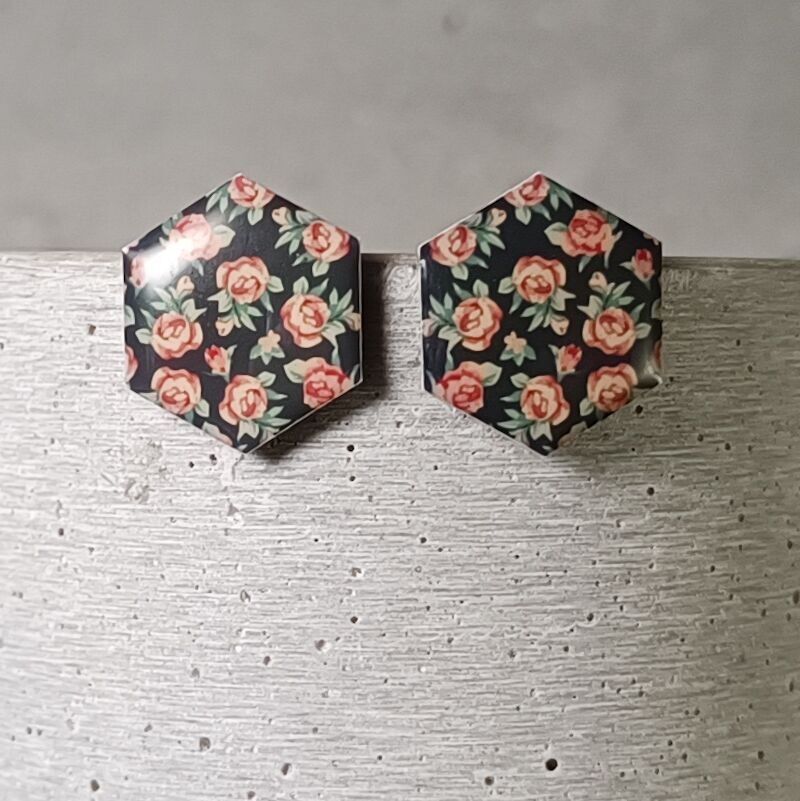 Orecchini Baugé – rose rosa 0938