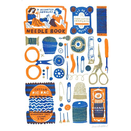 A3 Sewing Collection Riso Print