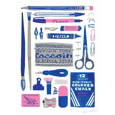 A3 Stationery Collection Riso Print