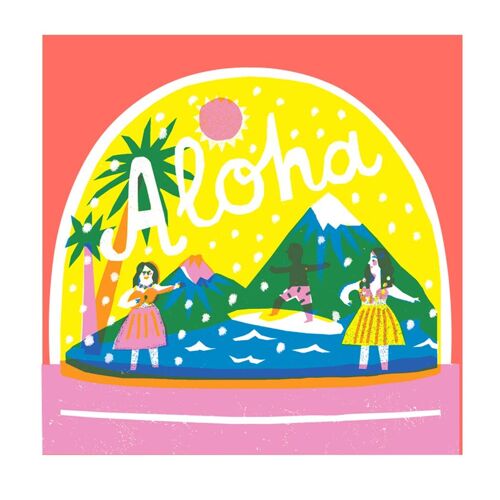 Aloha Snowglobe Card