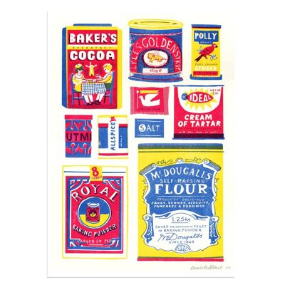 Baking Collection A3 Risograph Art Print