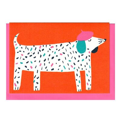 Dog in Hat Card A6 Card