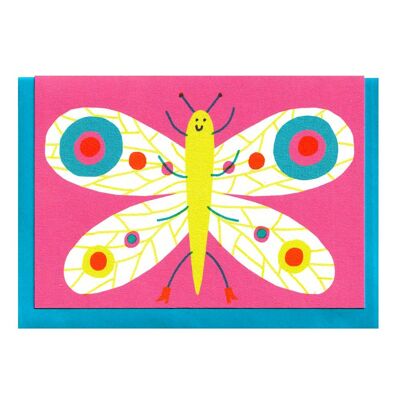 Carte papillon heureux