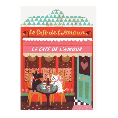 Carte prédécoupée Love Cafe