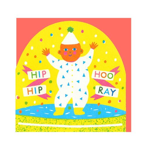 New Baby Large Snowglobe Card