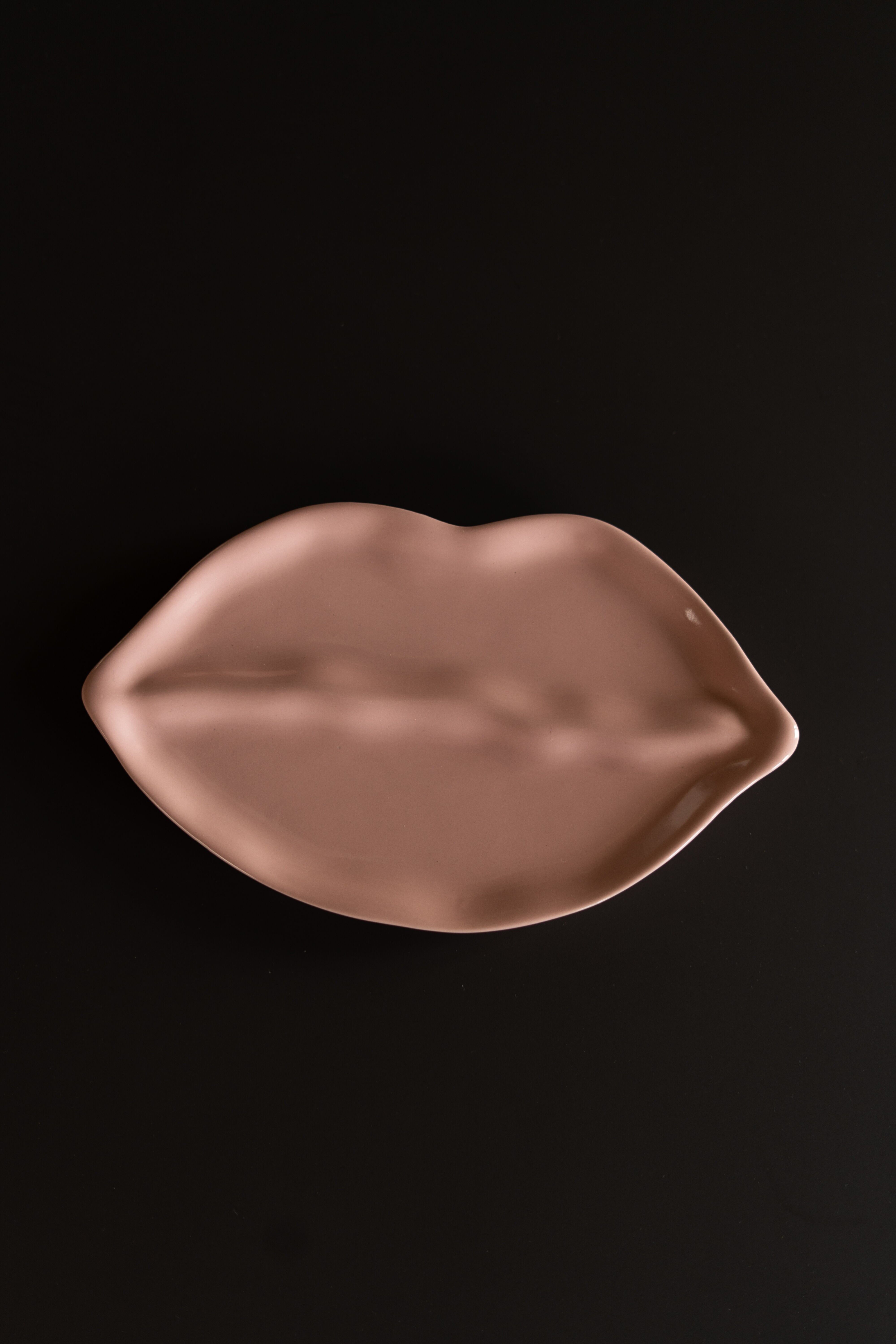 Handgemachter Sisi Lippenteller, rosa