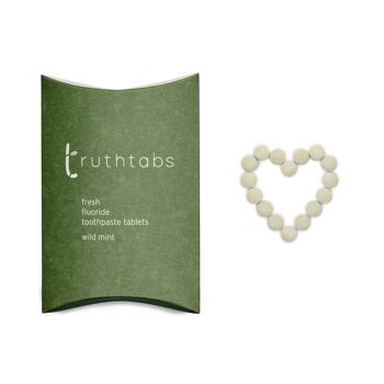 Truthtabs - Comprimés de dentifrice à saveur de menthe sauvage primés. Approvisionnement de trois mois x 10 1