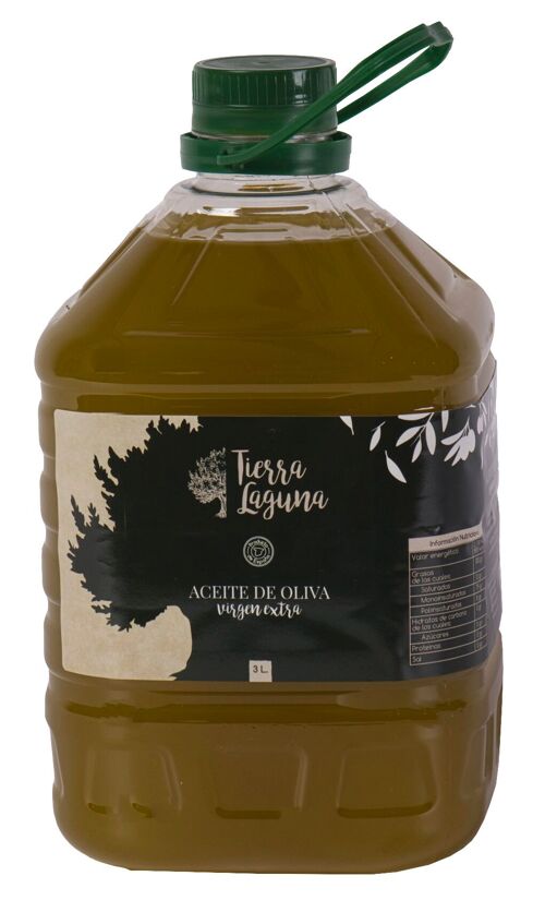 Garrafa 3 Litros Aceite de Oliva Virgen Extra. Variedad Arbequina (Caja de 3 unidades)