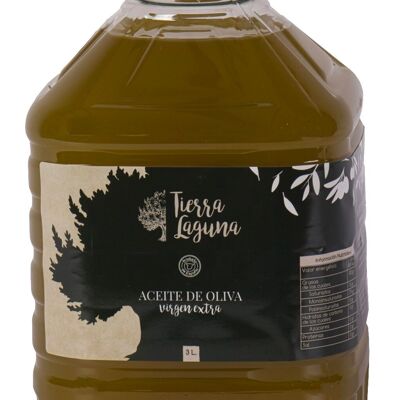 3 Liter Bottle of Extra Virgin Olive Oil. Arbequina variety (Box of 3 units)