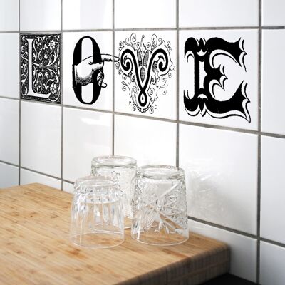 Love - stickers for tiles