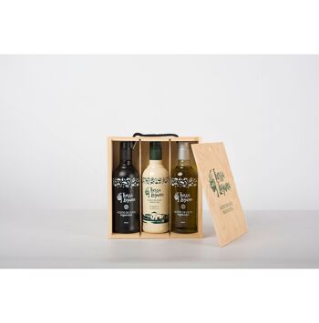 Caisse en bois d'huile d'olive extra vierge - Réserve / Mélange / Hojiblanca 3