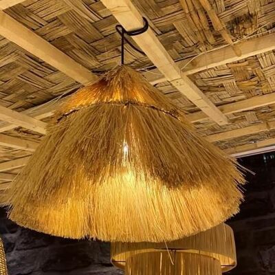 Jute Metal Lampshade 36X36X30 Natural Natural LA206329