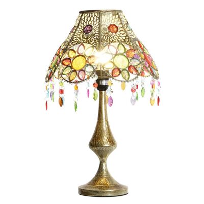 Lampe de Table en Métal Acrylique 31x31x52 Doré LA206353
