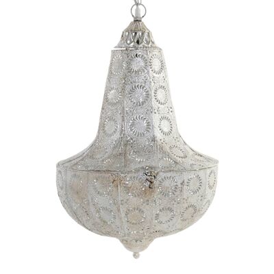 METAL CEILING LAMP 34X55 ETHNIC WHITE LA206360