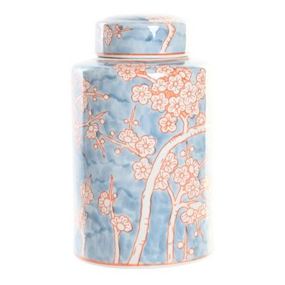 VASO PORCELLANA 18X18X30 FIORI BLU LD190190