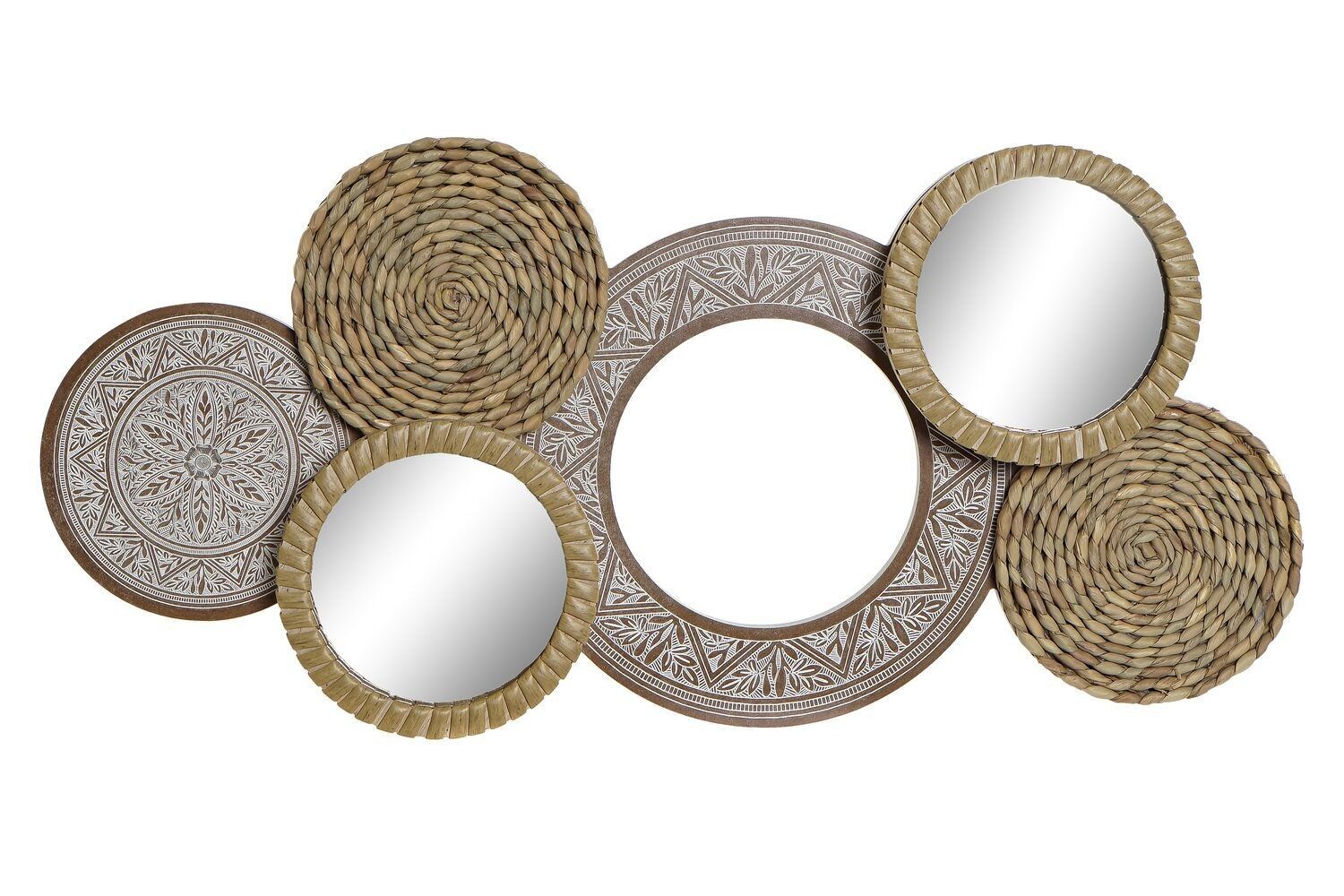 WALL DECORATION MDF MIRROR 65X5,5X30,5 NATURAL LD191332