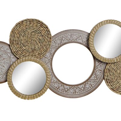DECORAZIONE PARETE MDF SPECCHIO 65X5,5X30,5 NATURALE LD191332