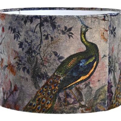 Cotton Lampshade 36X36X25.5 Peacock Velvet LA201274