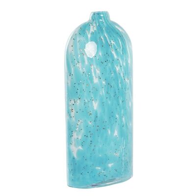 GLASS VASE 12,5X6,5X28 BLUE PEARL LD192863