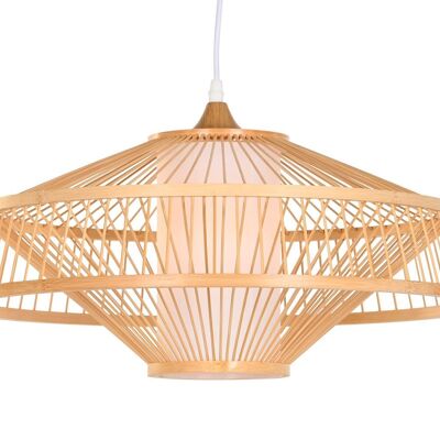 BAMBOO POLYESTER CEILING LAMP 50X50X23 E27 NATURAL LA202265