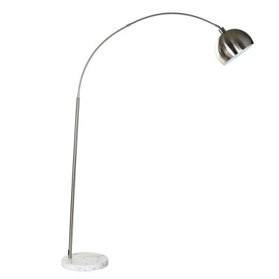 Lampadaire Métal Marbre 36x110x195 Argent LA207348