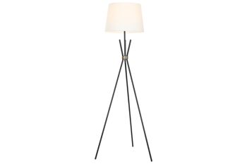 LAMPADAIRE MÉTAL POLYESTER 40X40X161 NOIR LA207355 1