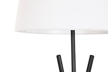 LAMPADAIRE MÉTAL POLYESTER 40X40X161 NOIR LA207355 2