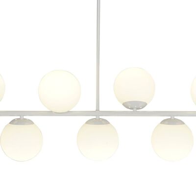 Metal Glass Ceiling Lamp 98X21X22 White Balls LA207391